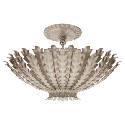 Hampton Small Chandelier in Burnished Silver Leaf