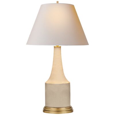 Sawyer Table Lamp in Tea Stain Porcelain with Natural Paper Shade