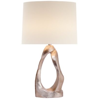 Cannes Table Lamp in Gild with Linen Shade