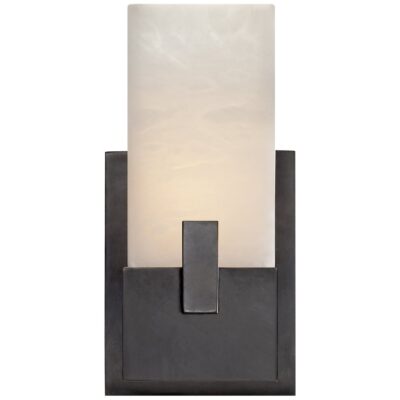 Covet Short Clip Bath Sconce in Antique-Burnished Brass