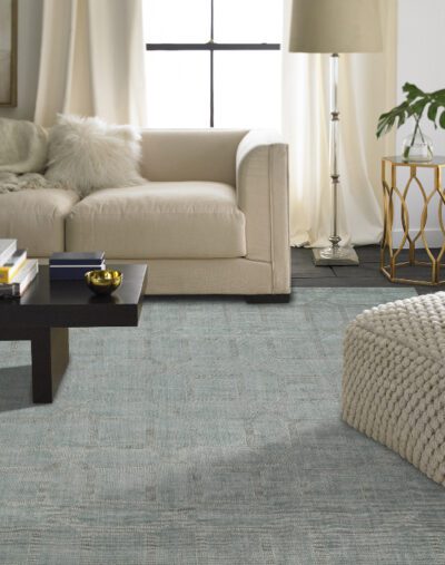 Crystal blue rug