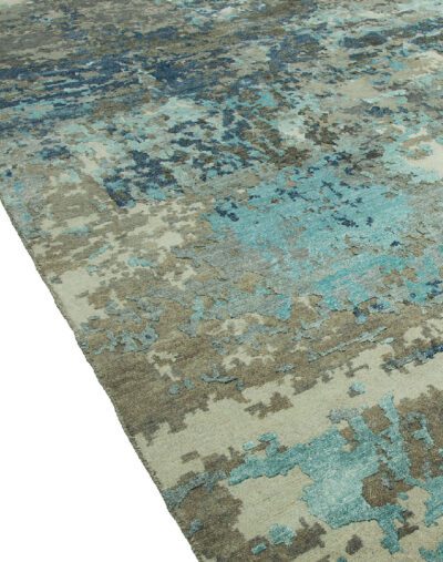 Abstract Blue / Grey rug